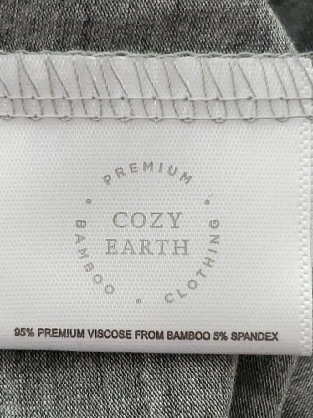 Cozy Earth Bamboo Stretch-Knit Long Sleeve Grey Pajama Set Medium Tall - NWT - Picture 7 of 15
